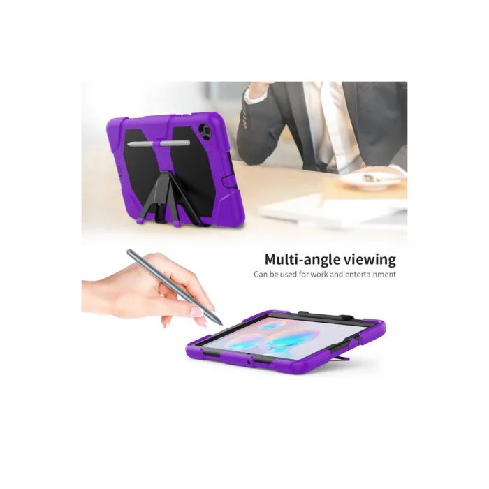 BUĞZ Samsung Galaxy P610 Tab S6 Lite 10.4 Kılıf Griffin Tablet Kapak - Mor