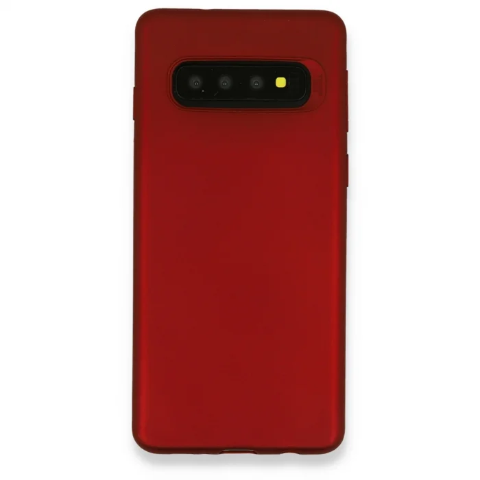 BUĞZ Samsung Galaxy S10 Plus Kılıf First Silikon - Bordo