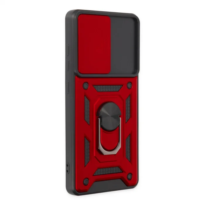 BUĞZ Samsung Galaxy S20 Fe Kılıf Pars Lens Yüzüklü Silikon - Kırmızı