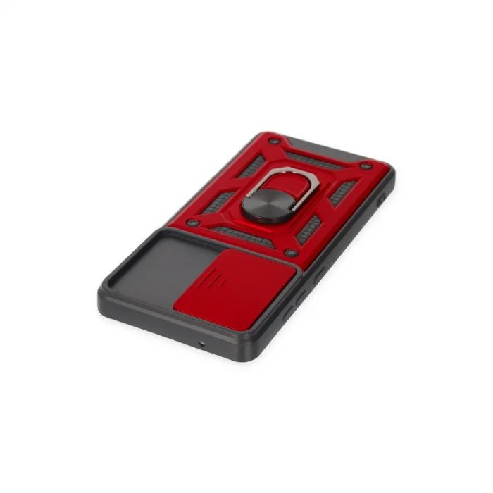 BUĞZ Samsung Galaxy S20 Fe Kılıf Pars Lens Yüzüklü Silikon - Kırmızı