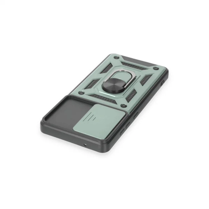 BUĞZ Samsung Galaxy S20 Fe Kılıf Pars Lens Yüzüklü Silikon - Yeşil