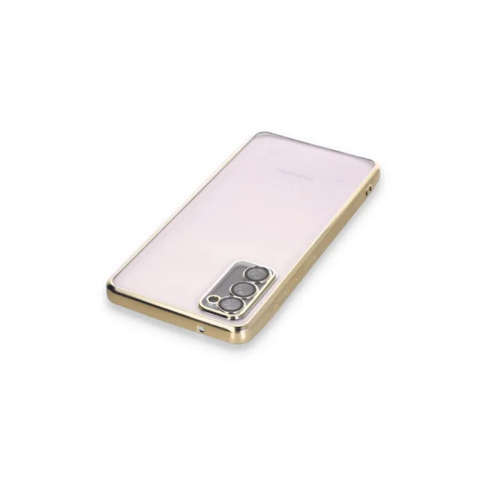 BUĞZ Samsung Galaxy S20 Fe Kılıf Razer Lensli Silikon - Gold