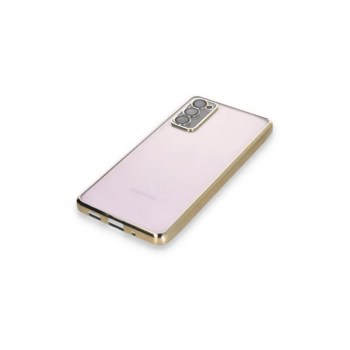 BUĞZ Samsung Galaxy S20 Fe Kılıf Razer Lensli Silikon - Gold