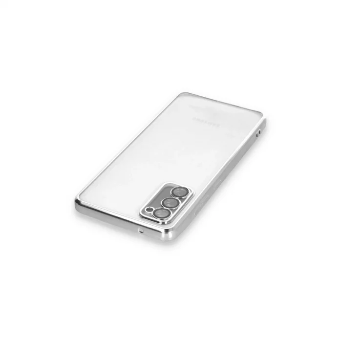 BUĞZ Samsung Galaxy S20 Fe Kılıf Razer Lensli Silikon - Gümüş