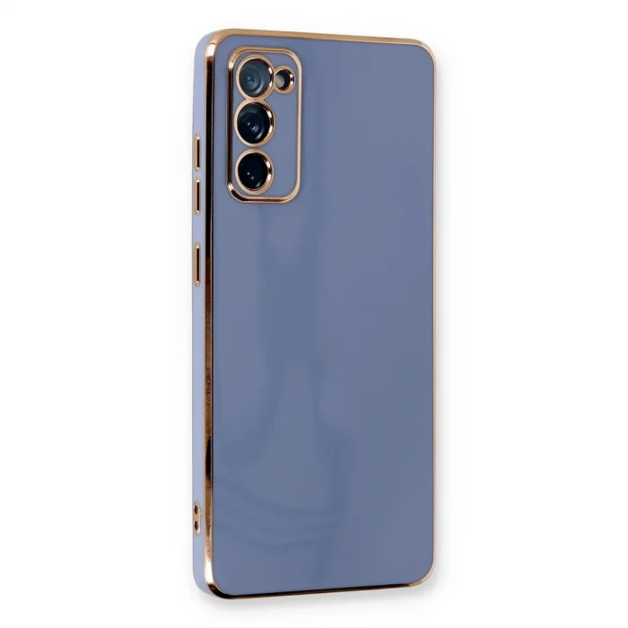 BUĞZ Samsung Galaxy S20 Fe Kılıf Volet Silikon - Mavi