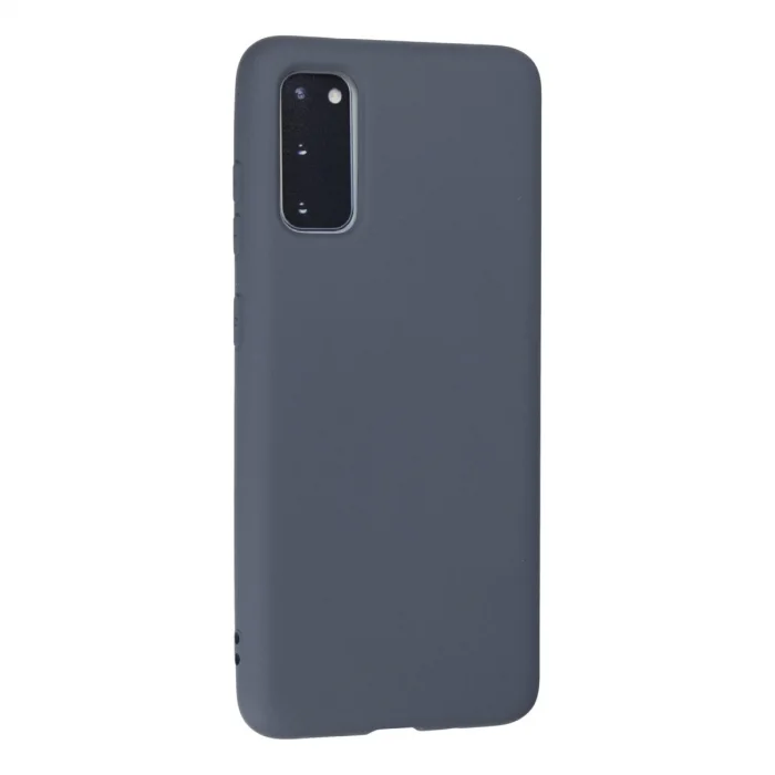 BUĞZ Samsung Galaxy S20 Kılıf Nano İçi Kadife Silikon - Gri