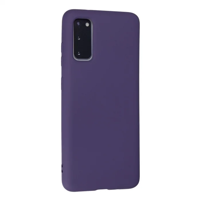BUĞZ Samsung Galaxy S20 Kılıf Nano İçi Kadife Silikon - Mor