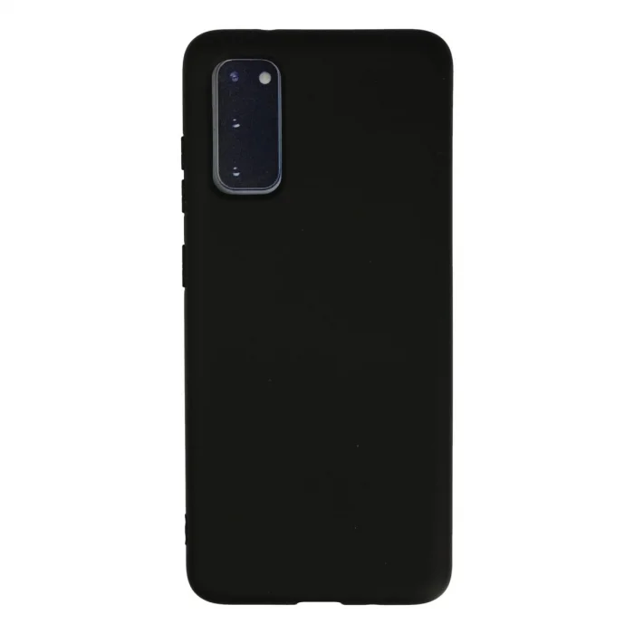 BUĞZ Samsung Galaxy S20 Kılıf Nano İçi Kadife Silikon - Siyah