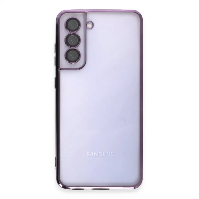 BUĞZ Samsung Galaxy S21 Fe Kılıf Razer Lensli Silikon - Mor
