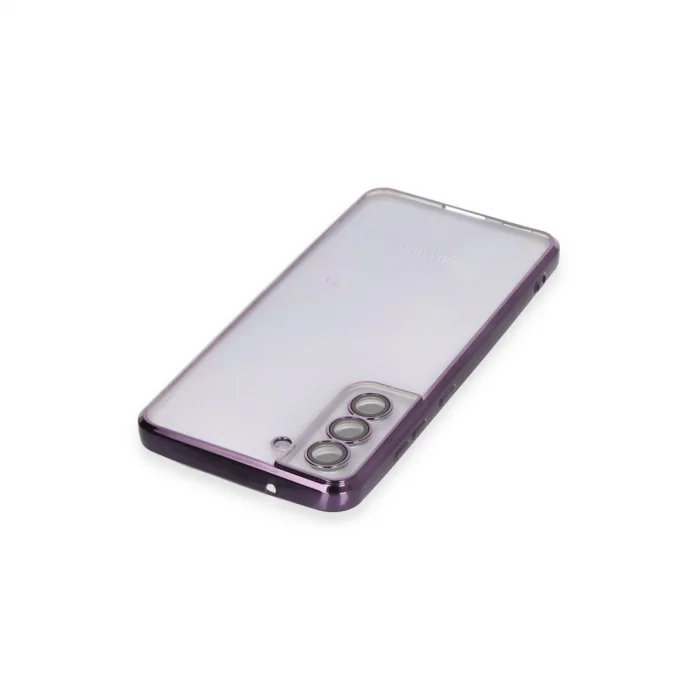 BUĞZ Samsung Galaxy S21 Fe Kılıf Razer Lensli Silikon - Mor