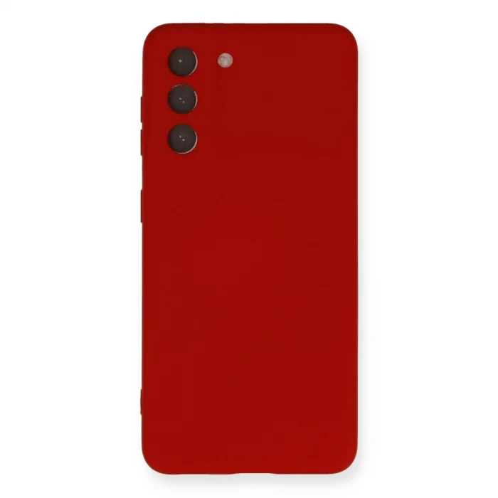 BUĞZ Samsung Galaxy S21 Kılıf Nano İçi Kadife Silikon - Kırmızı
