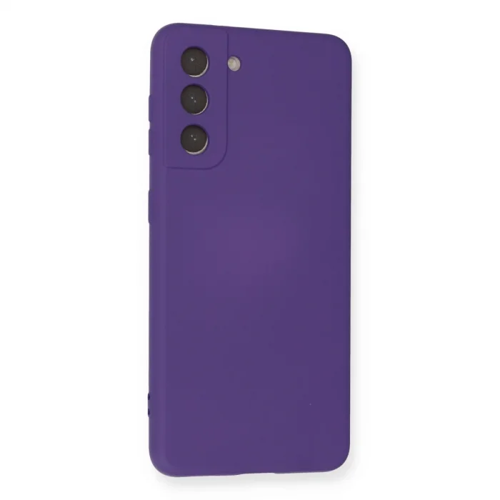 BUĞZ Samsung Galaxy S21 Kılıf Nano İçi Kadife Silikon - Mor