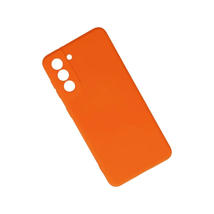 BUĞZ Samsung Galaxy S21 Kılıf Nano İçi Kadife Silikon - Turuncu