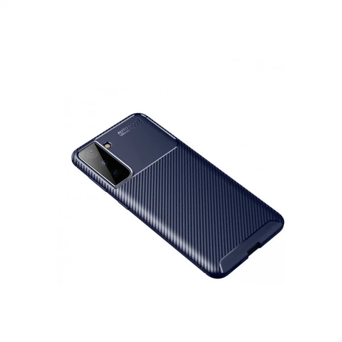 BUĞZ Samsung Galaxy S21 Plus Kılıf Auto Focus Karbon Kapak - Lacivert