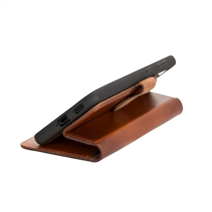  Samsung Galaxy S21 Plus Uyumlu Deri Cüzdanlı Kılıf Rustik Taba