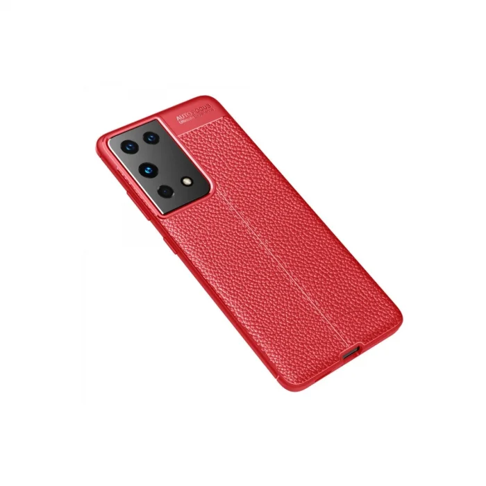 BUĞZ Samsung Galaxy S21 Ultra Kılıf Auto Focus Kapak - Kırmızı