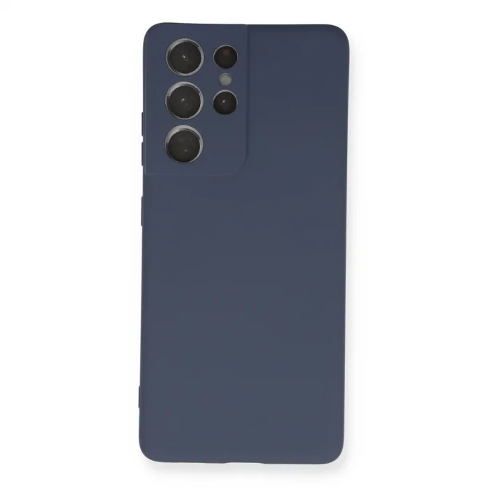 BUĞZ Samsung Galaxy S21 Ultra Kılıf Nano İçi Kadife Silikon - Gri