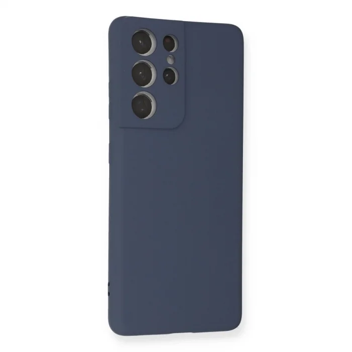 BUĞZ Samsung Galaxy S21 Ultra Kılıf Nano İçi Kadife Silikon - Gri