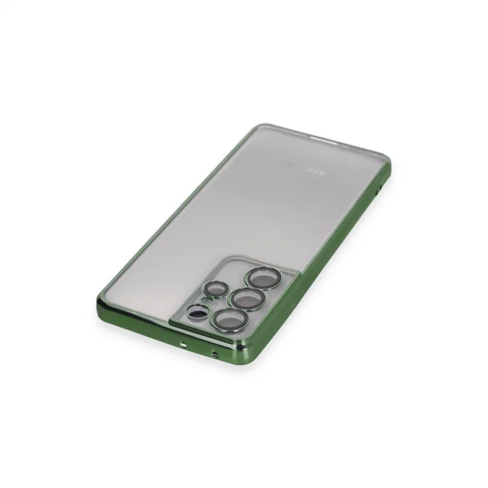 BUĞZ Samsung Galaxy S21 Ultra Kılıf Razer Lensli Silikon - Yeşil