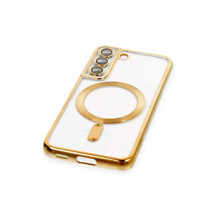 BUĞZ Samsung Galaxy S22 Kılıf Kross Magneticsafe Kapak - Gold