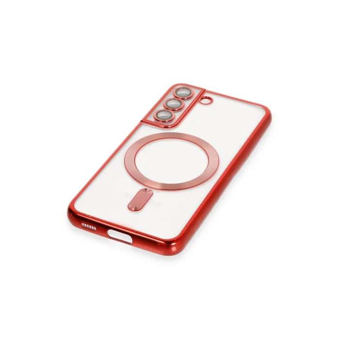 BUĞZ Samsung Galaxy S22 Kılıf Kross Magneticsafe Kapak - Kırmızı