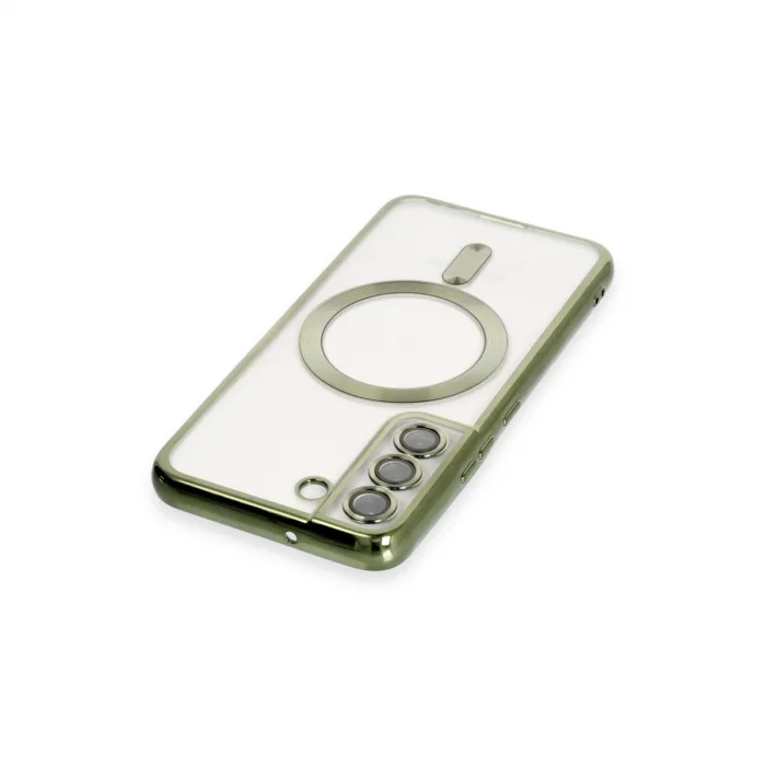 BUĞZ Samsung Galaxy S22 Kılıf Kross Magneticsafe Kapak - Koyu Yeşil