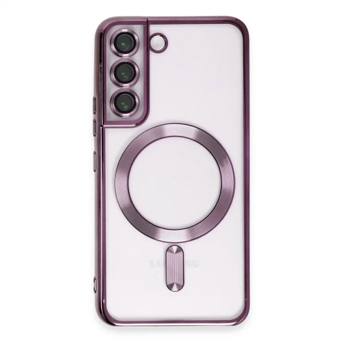 BUĞZ Samsung Galaxy S22 Kılıf Kross Magneticsafe Kapak - Mor