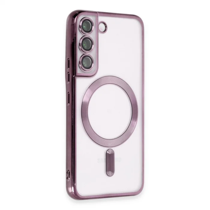 BUĞZ Samsung Galaxy S22 Kılıf Kross Magneticsafe Kapak - Mor