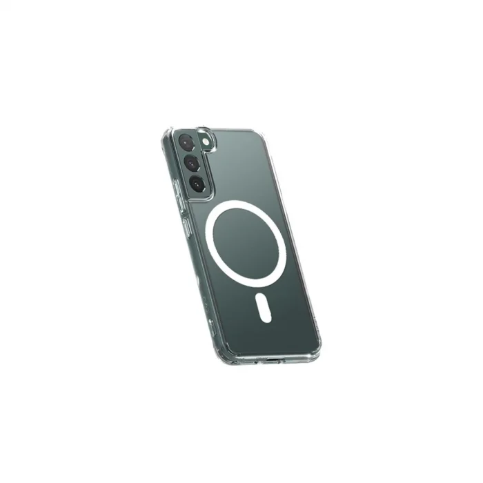 BUĞZ Samsung Galaxy S22 Kılıf Magneticsafe Şeffaf Silikon - Şeffaf
