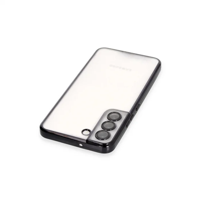 BUĞZ Samsung Galaxy S22 Kılıf Razer Lensli Silikon - Siyah