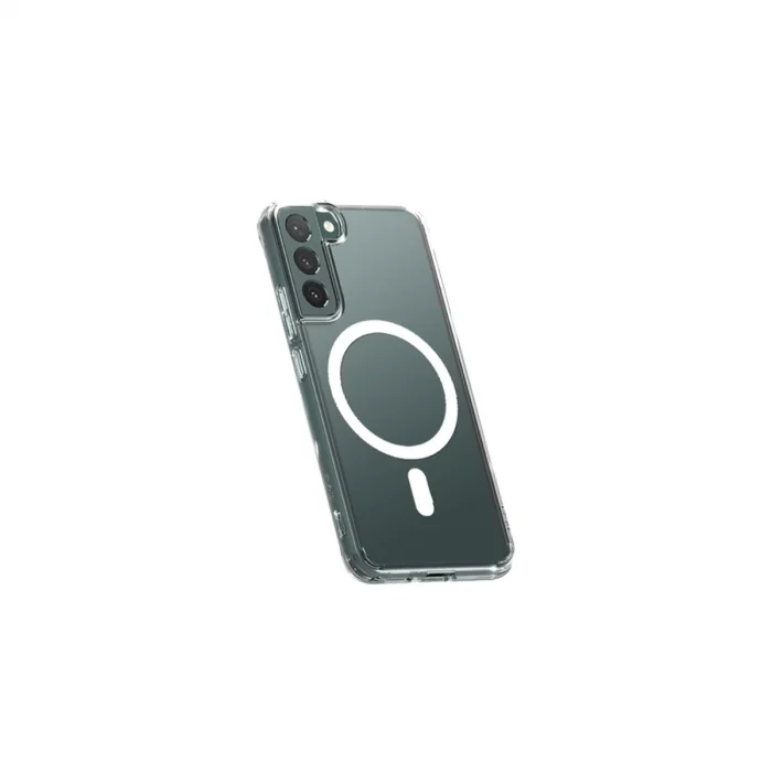 BUĞZ Samsung Galaxy S22 Plus Kılıf Magneticsafe Şeffaf Silikon - Şeffaf