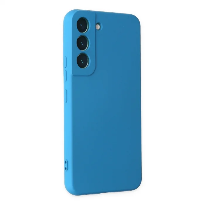 BUĞZ Samsung Galaxy S22 Plus Kılıf Nano İçi Kadife Silikon - Mavi