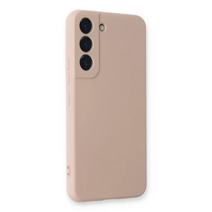 BUĞZ Samsung Galaxy S22 Plus Kılıf Nano İçi Kadife Silikon - Pudra