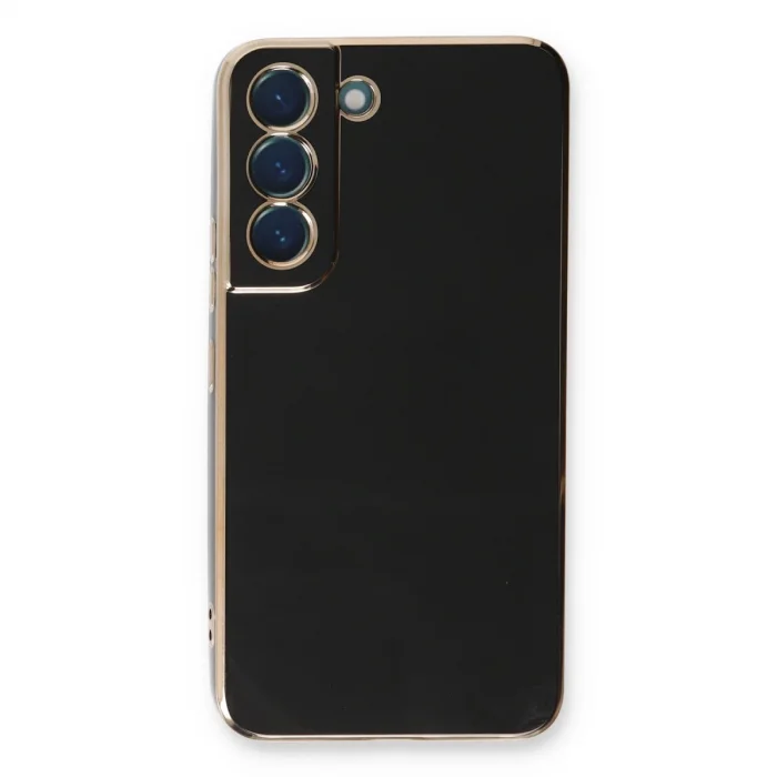 BUĞZ Samsung Galaxy S22 Plus Kılıf Volet Silikon - Siyah