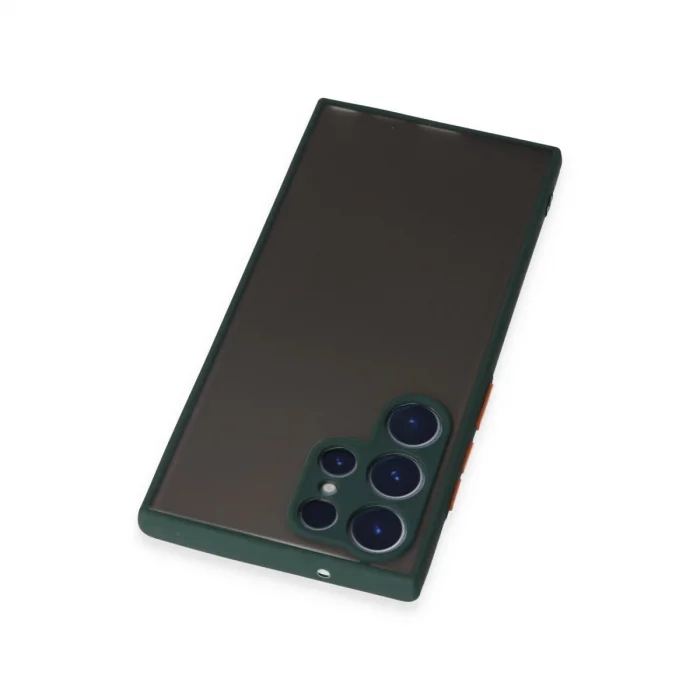 BUĞZ Samsung Galaxy S22 Ultra Kılıf Montreal Silikon Kapak - Yeşil