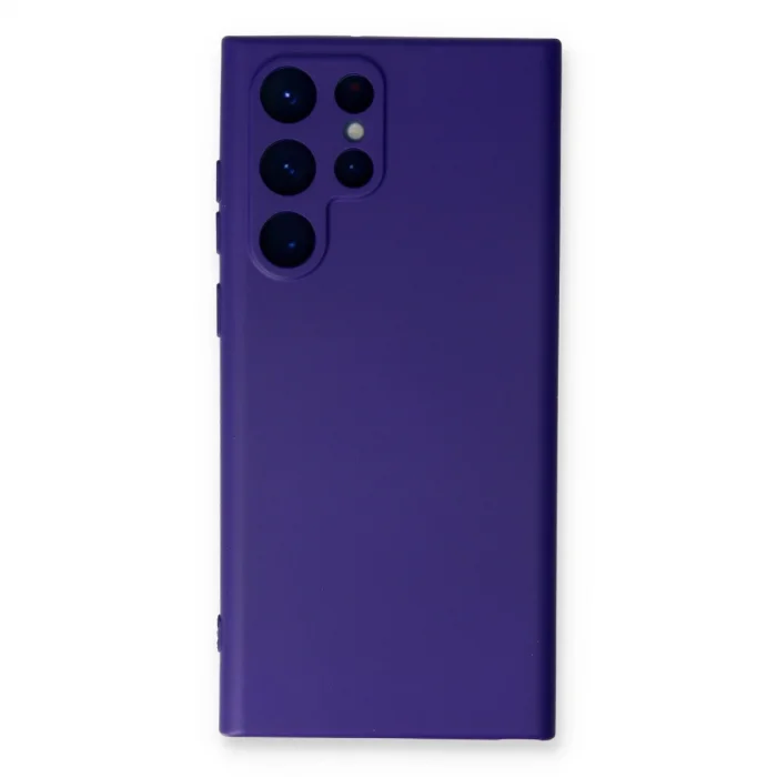 BUĞZ Samsung Galaxy S22 Ultra Kılıf Nano İçi Kadife Silikon - Mor