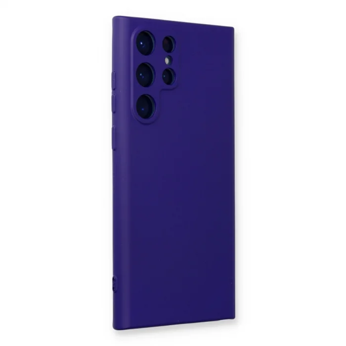 BUĞZ Samsung Galaxy S22 Ultra Kılıf Nano İçi Kadife Silikon - Mor