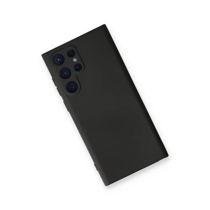 BUĞZ Samsung Galaxy S22 Ultra Kılıf Nano İçi Kadife Silikon - Siyah