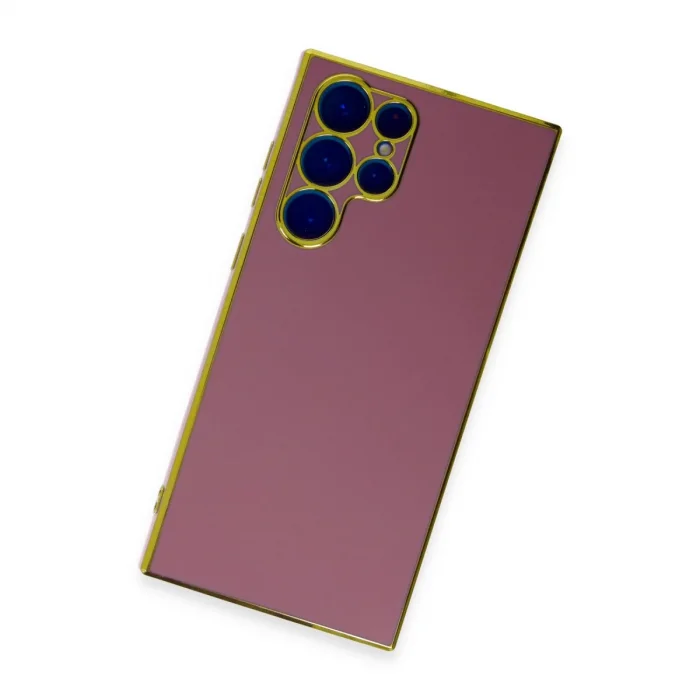 BUĞZ Samsung Galaxy S22 Ultra Kılıf Volet Silikon - Kırmızı