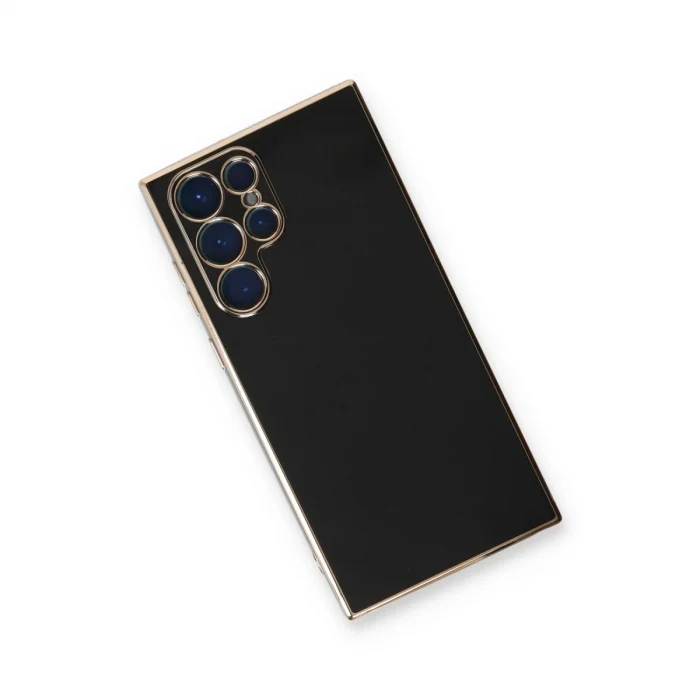 BUĞZ Samsung Galaxy S22 Ultra Kılıf Volet Silikon - Siyah