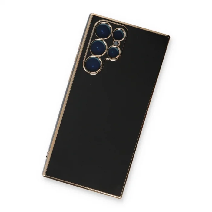 BUĞZ Samsung Galaxy S22 Ultra Kılıf Volet Silikon - Siyah