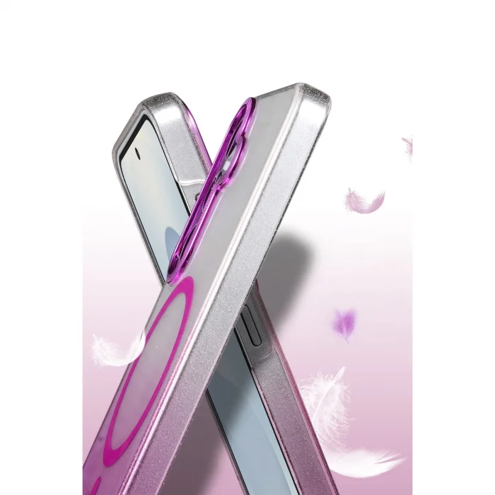 BUĞZ Samsung Galaxy S23 Fe Glossy Magsafe Kapak - Mor