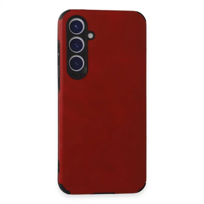 BUĞZ Samsung Galaxy S23 Fe Kılıf Loop Deri Silikon - Kırmızı