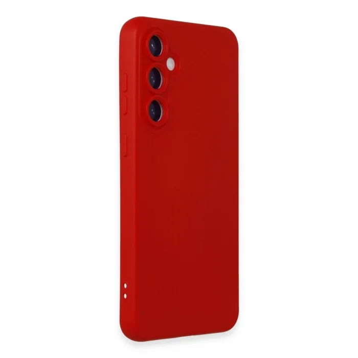 BUĞZ Samsung Galaxy S23 Fe Kılıf Nano İçi Kadife Silikon - Kırmızı