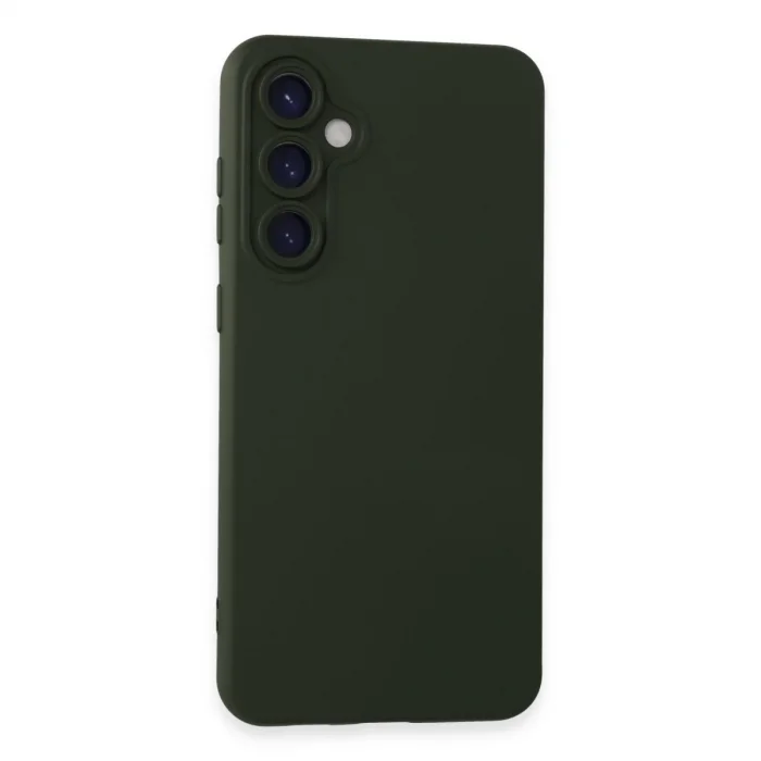 BUĞZ Samsung Galaxy S23 Fe Kılıf Nano İçi Kadife Silikon - Koyu Yeşil