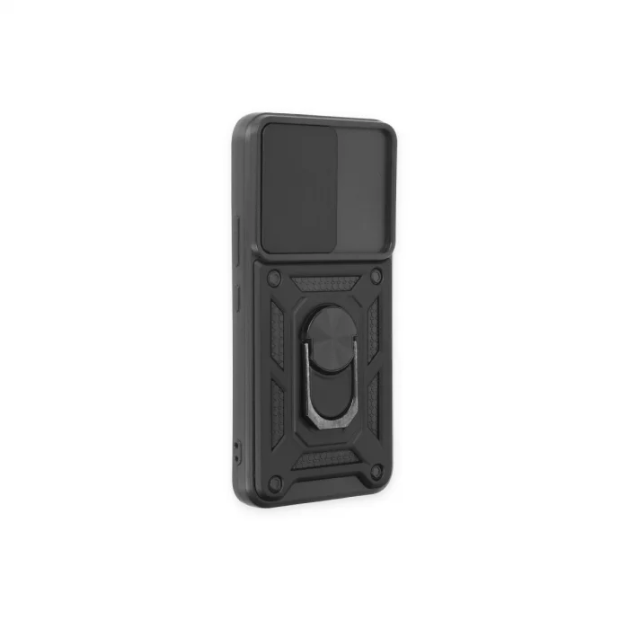 BUĞZ Samsung Galaxy S23 Fe Kılıf Pars Lens Yüzüklü Silikon - Siyah