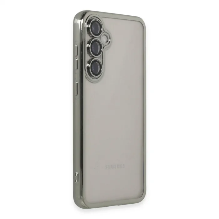 BUĞZ Samsung Galaxy S23 Fe Kılıf Razer Lensli Silikon - Gümüş