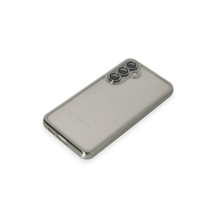 BUĞZ Samsung Galaxy S23 Fe Kılıf Razer Lensli Silikon - Gümüş