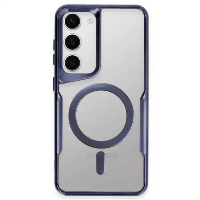BUĞZ Samsung Galaxy S23 Kılıf Boyi Magsafe Silikon Kapak - Lacivert