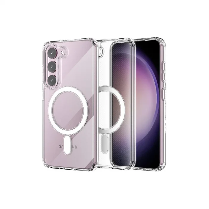 BUĞZ Samsung Galaxy S23 Kılıf Magneticsafe Şeffaf Silikon - Şeffaf